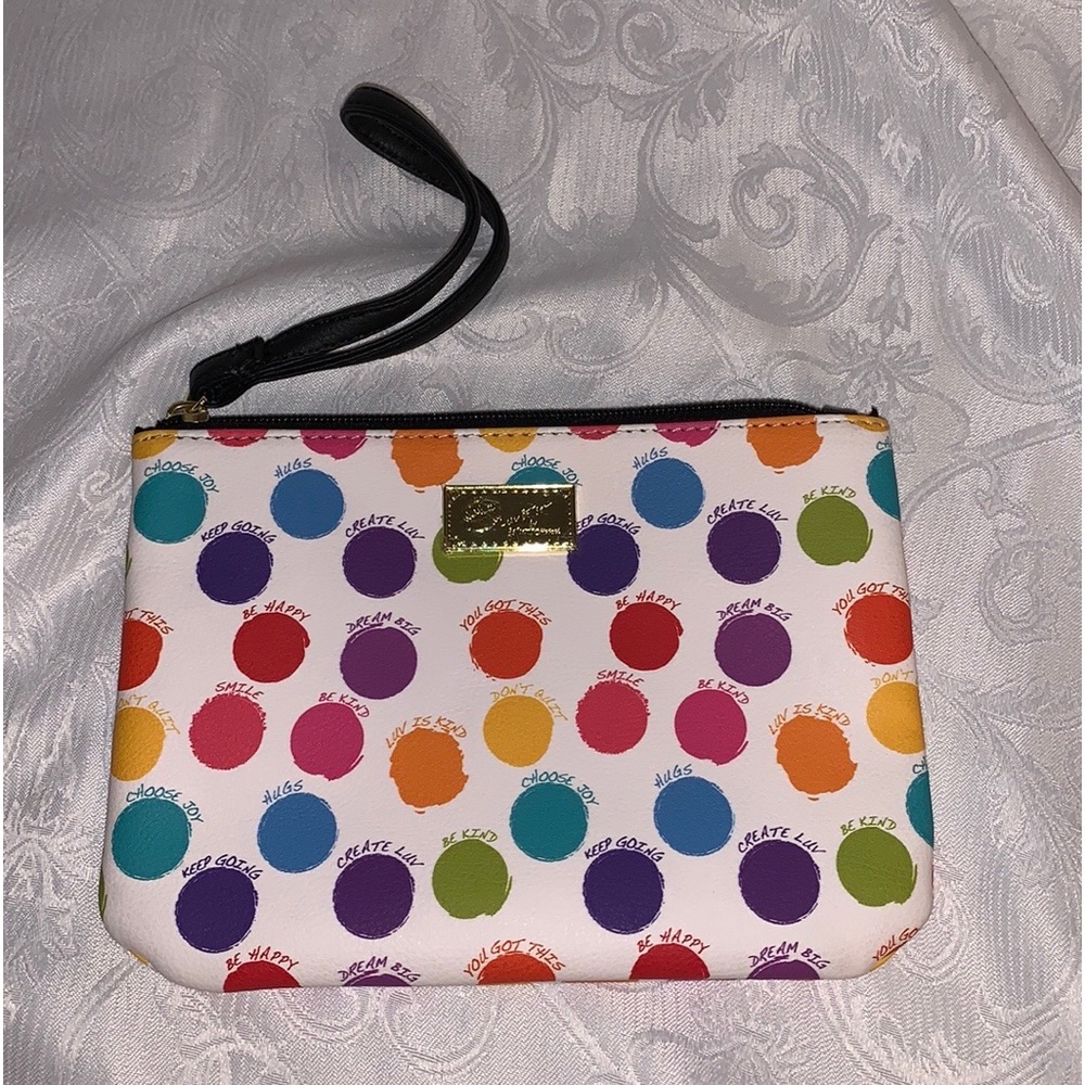Betsy Johnson polkadot wristlet